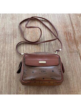 HCL Womens Vintage Y2K Handcrafted Leather Goods Germany Bag Small Brown AN EXC